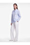 Buttoned Scarf Collar Tie Long Sleeve Shirt - 2