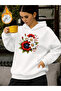 Unisex Women's Printed Hooded Kangaroo Pocket Comfortable Fit Regular Cut Sweatshirt