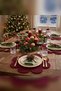 New Year's Eve Burgundy Daisy American Service Set 36cm 2-Piece, Christmas Cotton Rope Supla Presentation Set - 2