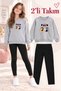 Girl's Crew Neck Sweatshirt and Leggings 2-Piece Set
