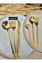 36 Piece Round Gold Cutlery Set for 6 People