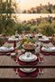 New Year's Eve Burgundy Daisy American Service Set 36cm 2-Piece, Christmas Cotton Rope Supla Presentation Set - 7