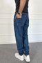 Navy Blue Baggy Fit Jean Denim Trousers - 4