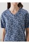 V-Neck Patterned Blouse - 3