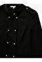 Long Sleeve Buttoned Stand Collar Napoleon Jacket - 7