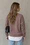 Women's Winter 3-Strand Fleece Inside Crew Neck Sweatshirt with Soft Texture and Comfortable Cut - 7