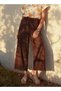 Youth Drawstring Waist Cotton Wide Leg Trousers