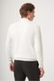 Cream Color Turtleneck Long Sleeve Knitted Comfort Fit Cotton Sweater 1012265001 - 5
