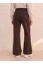 Denim Wide Leg Buttoned Waist Pants - 3