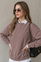 Women's Winter 3-Strand Fleece Inside Crew Neck Sweatshirt with Soft Texture and Comfortable Cut - 4