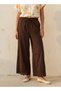Youth Drawstring Waist Cotton Wide Leg Trousers - 2
