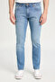 Slim Fit Slim Fit Regular Waist Men's Light Blue Stretchy Jean Denim Jeans - 4