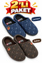 2-pack winter men's home guest dowry bundle slippers