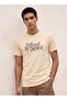 Basic Slim Fit Crew Neck Short Sleeves Slogan Print T-shirt