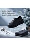 Women's genuine leather winter waterproof non-slip lightweight eva sole wedge flat heel casual shoes - 4