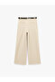 Belted High Waist Pleated Palazzo Trousers with Pockets - 5