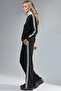 Soft Touch Modal Textured Zippered Collar Striped Wide Leg Two-Piece Set - 8