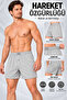 Men's Boxer 50% Cotton 50% Polyester (Seher Yetikili Satıcısı) 1 Piece Combed Cotton Buttoned Boxer - Gray - 4