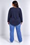 Women's Plus Size Crew Neck Long Sleeve Oval Hem Tunic T-Shirt Spr26Btk992 - 4