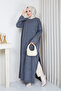 Women's Slit Detailed Long Full Length Tunic - 3