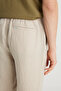 Regular Fit Normal Waist Straight Leg Linen Trousers Men's Pants W 2510479614 - 6