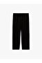 Cotton Gabardine Trousers with Pockets, Elastic Waist and Laces - 4