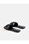 Women Black Textured Flat Mule - 3
