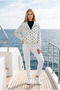 Women's White Black Polka Dot Unlined Gabardine Short Coat Yy101423 - 5