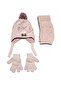 Kitti 1-4 Years Old Girls' Lined Scarf, Beanie, Gloves 3-Piece Set - 2