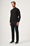 Black Turtleneck Long Sleeve Knitted Comfort Fit Cotton Sweater 1012265001 - 4