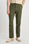Men's Khaki Elastic Waist Chino Trousers Pants W2510347801-Khaki - 3