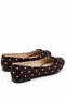 Taarus Women's Polka Dot Brown Patent Leather Bowknot Ballerina Flat Sole Comfortable Daily Shoes - 4