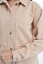 Women's Double Pocket Button Closure Ribbed Shirt - 5