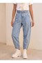 Denim Barrel Fit Cotton Jeans with Belt
