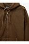 Cotton Zippered Kangaroo Pocket Oversized Hooded Bomber Jean Jacket - 3