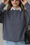 Women's Winter 3-Strand Fleece Inside Crew Neck Sweatshirt with Soft Texture and Comfortable Cut - 2