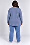 Women's Plus Size Crew Neck Long Sleeve Oval Hem Tunic T-Shirt Spr26Btk992 - 4