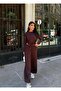 Women's Brown Blouse Pants Bottom Top Set
