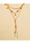 Women Gold Embellished Necklaces 3 Piece Set