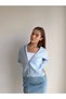 Turtleneck Zippered Soft Textured Sweatshirt - 3
