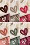 Baby girl heart detailed appliqued ribbed top and bottom 2 piece set 3-6-9-12 months old - 4