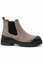 Brawn Genuine Leather Men's Chelsea Boots with Vintage Toe Detail and Elastic Thick Sole - 8