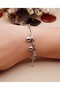 Vip Silver Color Double Chain and Ball Detailed Xuping Steel Bracelet, Non-Tarnish Steel Bracelet 18+4 cm - 8