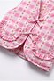 Girl's Pink Gingham Quilted Vest with Ruffle Pocket Detail - 3