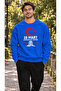 Men's Canakkale Martyrs Memorial and Moon Star Printed Crew Neck Casual Regular Fit Sweatshirt