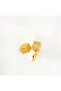 24K Gold Plated Copper Square Jewelry Set, Hollow Design Bangle and Matching Ring, 2 Pieces - 5