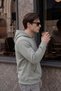 Men's Winter Thick Fleece Lined Soft Textured Hooded Oversize Sweatshirt with Side Pockets - 7