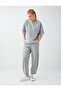 Gray Melange Modal Trousers with Hem and Pocket Details - 2