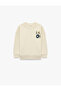 Animal Printed Hooded Crew Neck Long Sleeve Sweatshirt - 2