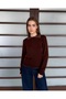 Polo Collar Long Sleeve Soft Textured Blouse - 2